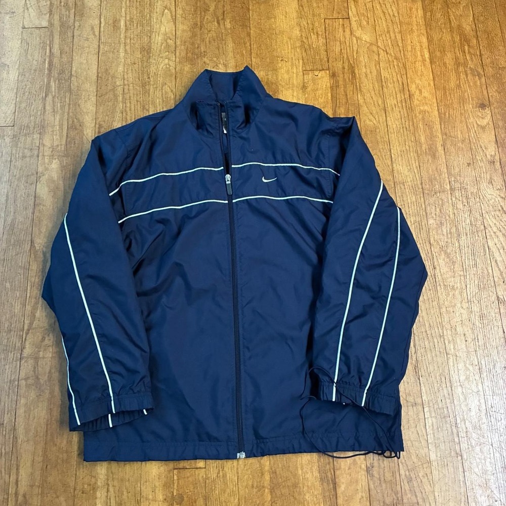 Vintage Nike Windbreaker Track Jacket Navy Blue Y2K Gorpcore Mens Size M